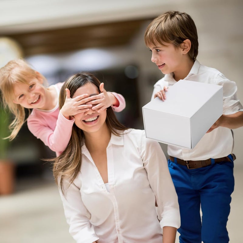 Ditwis 4 Pack 9x6x4 Inches Gift Boxes with Magnetic Closure Lids, White Magnetic Box for Wedding, Groomsmen Bridesmaid Proposal, Birthdays, Mother's Day - Image 4